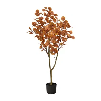 Nearly Natural 4ft Faux Eucalyptus Artificial Plant In Brown