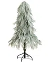 Nearly Natural 4ft. Flocked Down Swept Artificial Christmas Tree In White