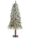 Nearly Natural 4ft. Flocked Grand Alpine Artificial Christmas Tree In Multi
