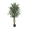 Nearly Natural 4ft. Green Ficus Indoor Artificial Tree In Green