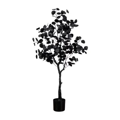 Nearly Natural 4ft Halloween Eucalyptus Indoor Artificial Tree In Black