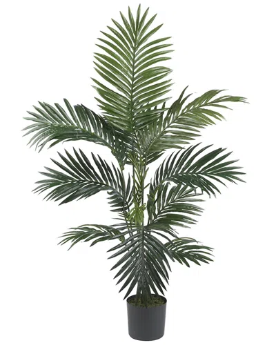 Nearly Natural 4ft Kentia Palm Silk Tree In Green