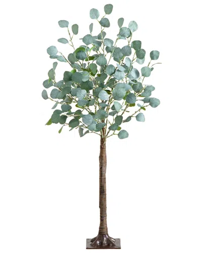 Nearly Natural 4ft Lighted Artificial Eucalyptus Tree With 240 Warm White Led  Lights In Green