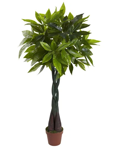 Nearly Natural 4ft Money Plant (real Touch) In Multi