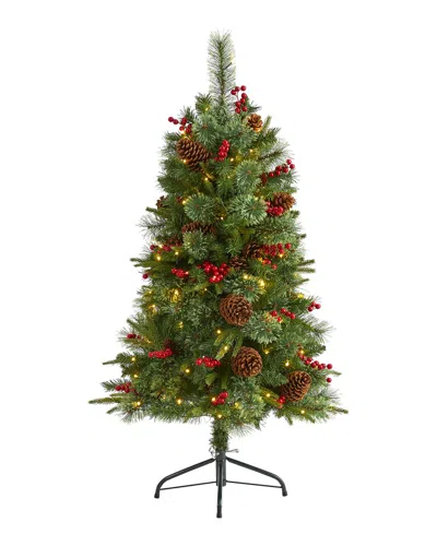 Nearly Natural 4ft Norway Mixed Pine Artificial Christmas Tree In Green
