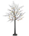 Nearly Natural 4ft. Pre-lit Artificial Halloween Black Twig Tree In Black