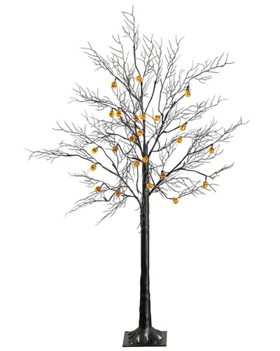 Nearly Natural 4ft. Pre-lit Artificial Halloween Black Twig Tree