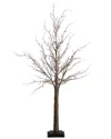 Nearly Natural 4ft Pre-lit Artificial Twig Tree With 240 Warm White Led Lights In Black
