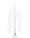 Shop Nearly Natural 4ft Pre-lit Artificial White Weeping Willow Tree With 120 Warm  White Led Lights