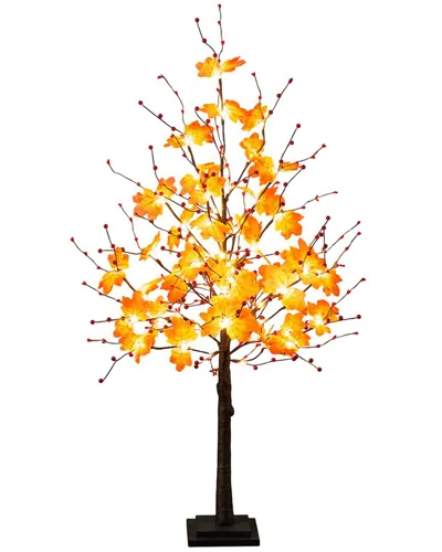 NEARLY NATURAL NEARLY NATURAL 4FT. PRE-LIT AUTUMN MAPLE ARTIFICIAL FALL TREE
