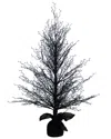 Nearly Natural 4ft. Pre-lit Halloween Black Twig Artificial Fall In Black