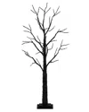 Nearly Natural 4ft Pre-lit Halloween Black Twig Artificial Fall Tree With 240  Orange & Purple Led L In Black