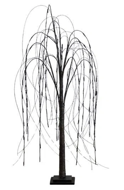 Nearly Natural 4ft Prelit Halloween Black Willow Tree
