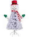 Nearly Natural 4ft. Snowman Artificial Christmas Tree With 234 Bendable Branches In White