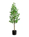 Nearly Natural 4ft Uv Artificial Podocarpus Artificial Tree (indoor/outdoor) In Green