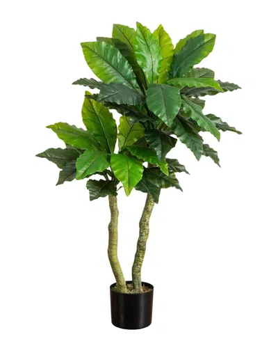 Nearly Natural 4ft Uv-resistant Artificial Bird Nest Fern Tree  (indoor/outdoor) In Green
