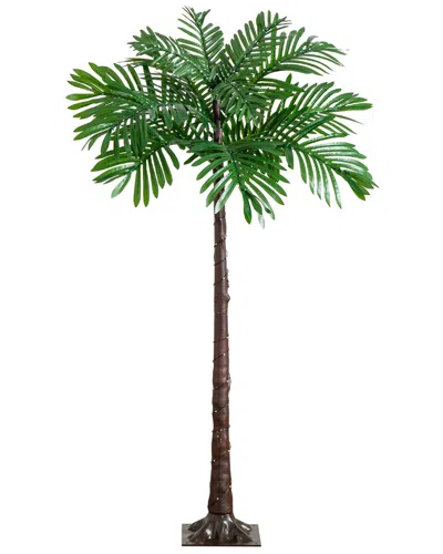 NEARLY NATURAL NEARLY NATURAL 4FT UV-RESISTANT LIGHTED ARTIFICIAL PALM TREE WITH 127 WARM  WHITE LED LIGHTS (INDOOR