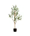 Nearly Natural 4ft. Artificial Olive Tree With Natural Trunk In Green