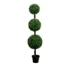 Nearly Natural 5' Artificial Triple Ball Boxwood Topiary Tree (indoor/outdoor) In Green