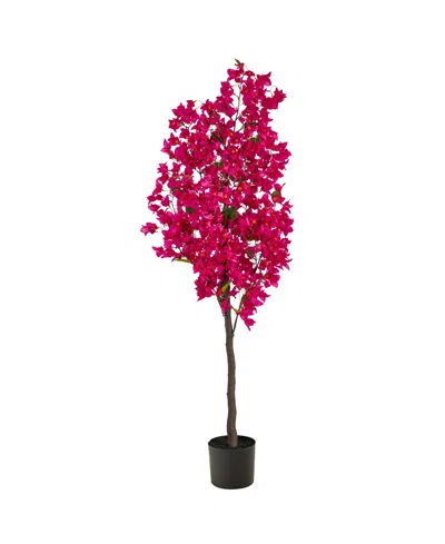 Nearly Natural 5' Bougainvillea Artificial Tree In Pink