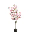 Nearly Natural 5' Cherry Blossom Artificial Tree In Pink