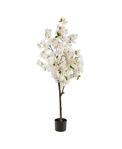 Nearly Natural 5ft Bougainvillea Artificial Tree In White