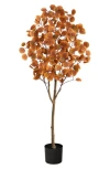 Nearly Natural 5-foot Autumn Eucalyptus Artificial Tree In Orange