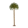 Nearly Natural 5 Foot Christmas Palm With 150 Warm White Led Lights Pre-lit Tropical Christmas Tree In Green