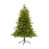 Nearly Natural 5 Foot Fir With 250 Clear Led Lights Pre-lit Christmas Tree In Green