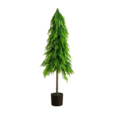 Nearly Natural 5 Foot Pine Christmas Tree In Green