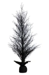 Nearly Natural 5ft. Pre-lit Halloween Black Twig Artificial Fall In Black