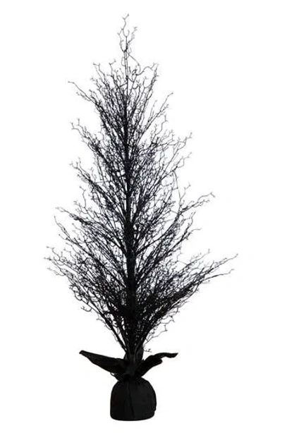 Nearly Natural 5ft. Pre-lit Halloween Black Twig Artificial Fall