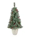 Nearly Natural 50in Frosted Swiss Pine Artificial Christmas Tree In Green