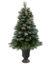 Nearly Natural 50in. Snowed French Alps Mountain Pine Artificial Christmas Tree In Green
