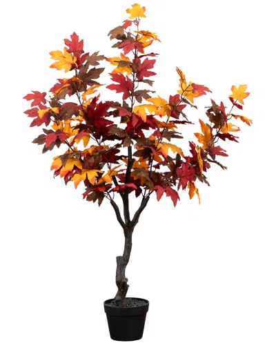Nearly Natural 52in Autumn Smoky Maple Artificial Fall Tree In Multi