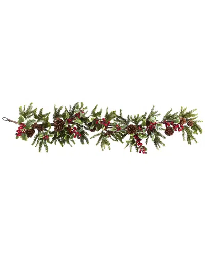 Nearly Natural 54in. Holly Berry Garland In Multi