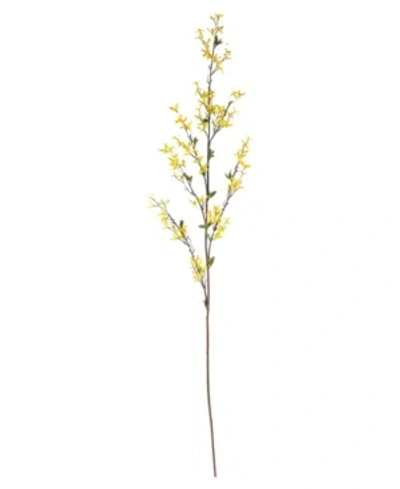 Nearly Natural 55" Forsythia Artificial Flower, Set Of 3 In Yellow