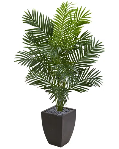 Nearly Natural 5.5ft Paradise Artificial Palm Tree In Black Planter