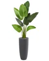 Nearly Natural 5.5ft Travelers Palm Artificial Tree In Planter In Green