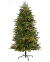 Nearly Natural 5.5ft. Yukon Mountain Fir Artificial Christmas Tree In Green