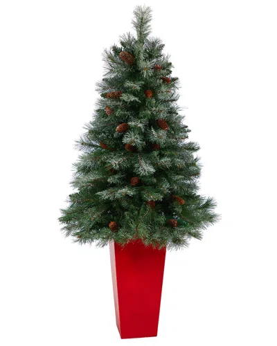 NEARLY NATURAL NEARLY NATURAL 55IN. SNOWED FRENCH ALPS MOUNTAIN PINE ARTIFICIAL CHRISTMAS TREE