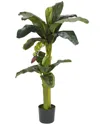 Nearly Natural 5ft + 3ft Banana Silk Tree With Bananas In Green