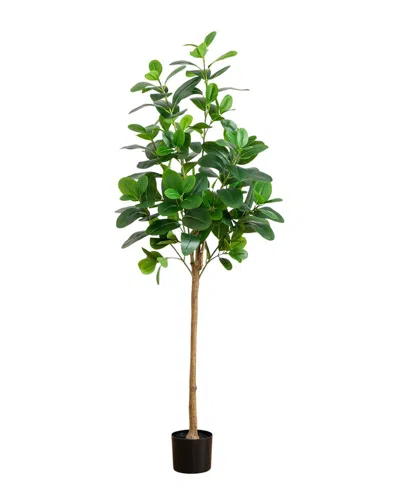 Nearly Natural 5ft Artificial Audrey Ficus Tree In Green