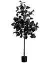 Nearly Natural 5ft. Artificial Halloween Black Oak Tree In Black
