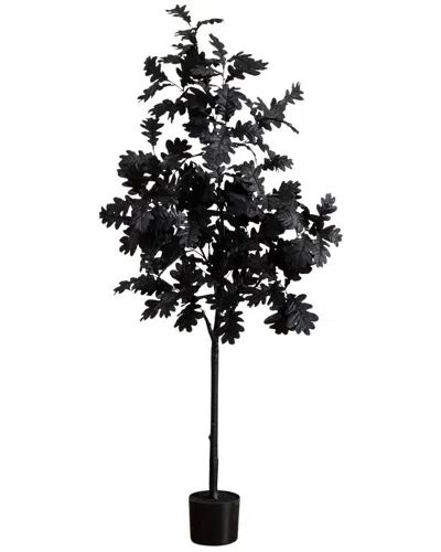 Nearly Natural 5ft. Artificial Halloween Black Oak Tree