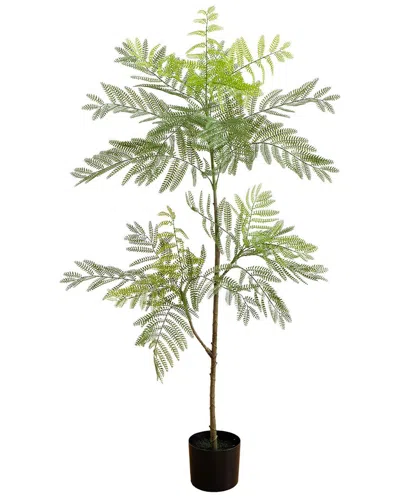 Nearly Natural 5ft Artificial Minimalist Jacaranda Tree In Green