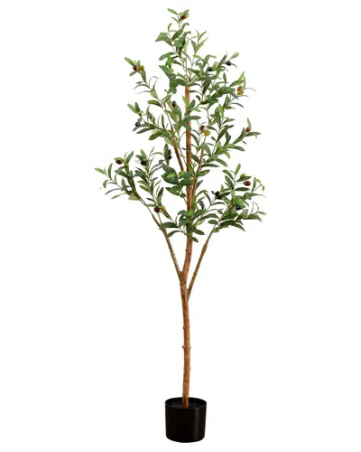 NEARLY NATURAL NEARLY NATURAL 5FT ARTIFICIAL OLIVE TREE WITH NATURAL TRUNK