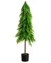 Nearly Natural 5ft. Artificial Real Touch Down Swept Norfolk Pine Tree In Green