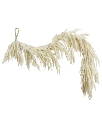 Nearly Natural 5ft. Artificial Real Touch White Norfolk Island Pine Garland In Neutral