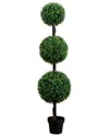 NEARLY NATURAL NEARLY NATURAL 5FT ARTIFICIAL TRIPLE BALL BOXWOOD TOPIARY TREE  (INDOOR/OUTDOOR)